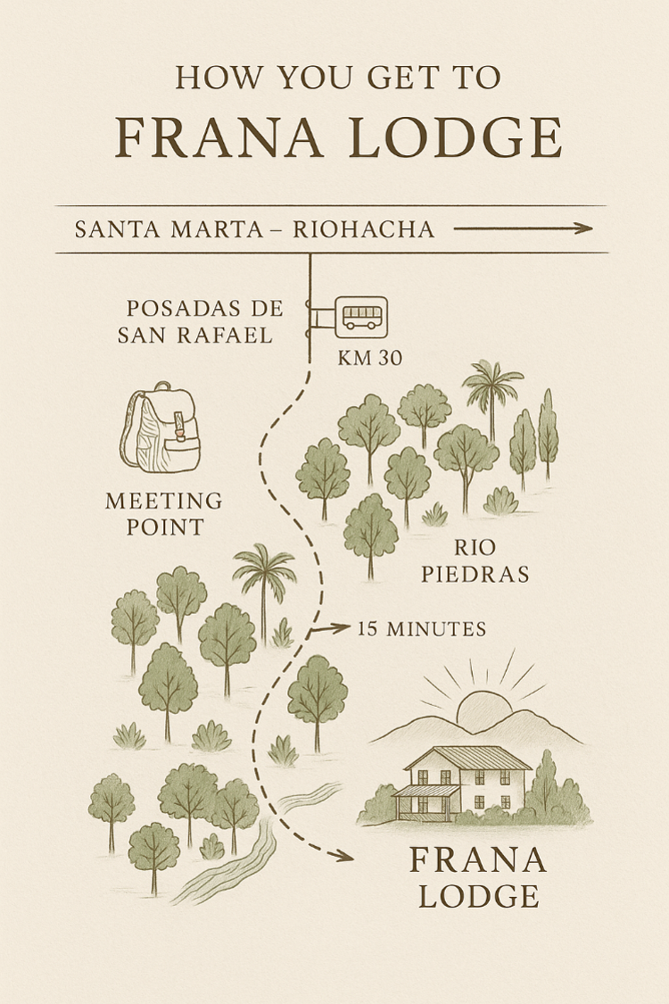 How to get to Frana Lodge map